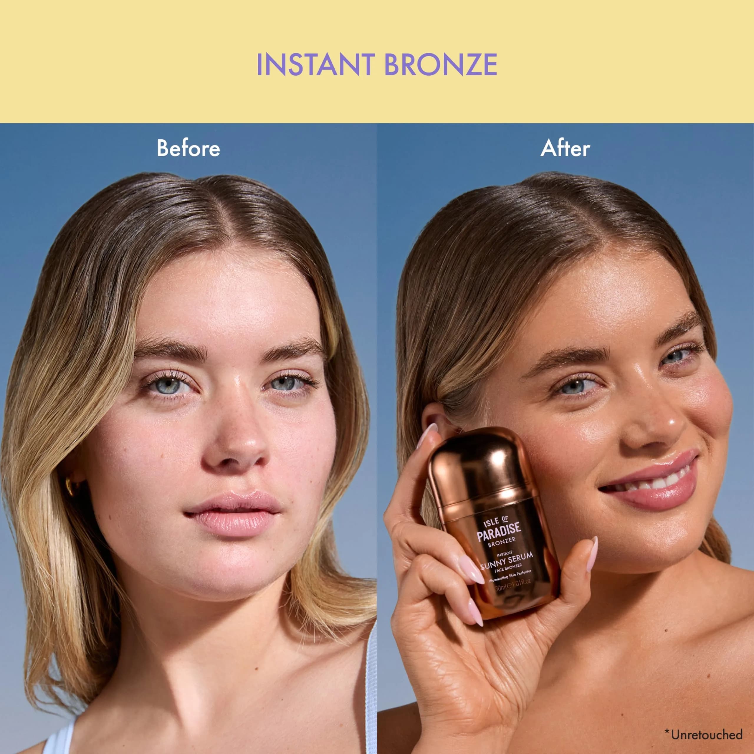 Isle of Paradise Sunny Serum Liquid Bronzer Golden Hour 30ml (1.01 Fl Oz) | Buildable Glow Serum - view 3
