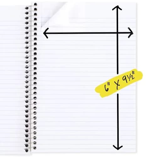 Five Star Spiral Notebook, 2 Subject, College Ruled Paper, 6" x 9-1/2" (15.2cm x 24.1cm), 80 Sheets | SFI Certified Paper thumbnail 9