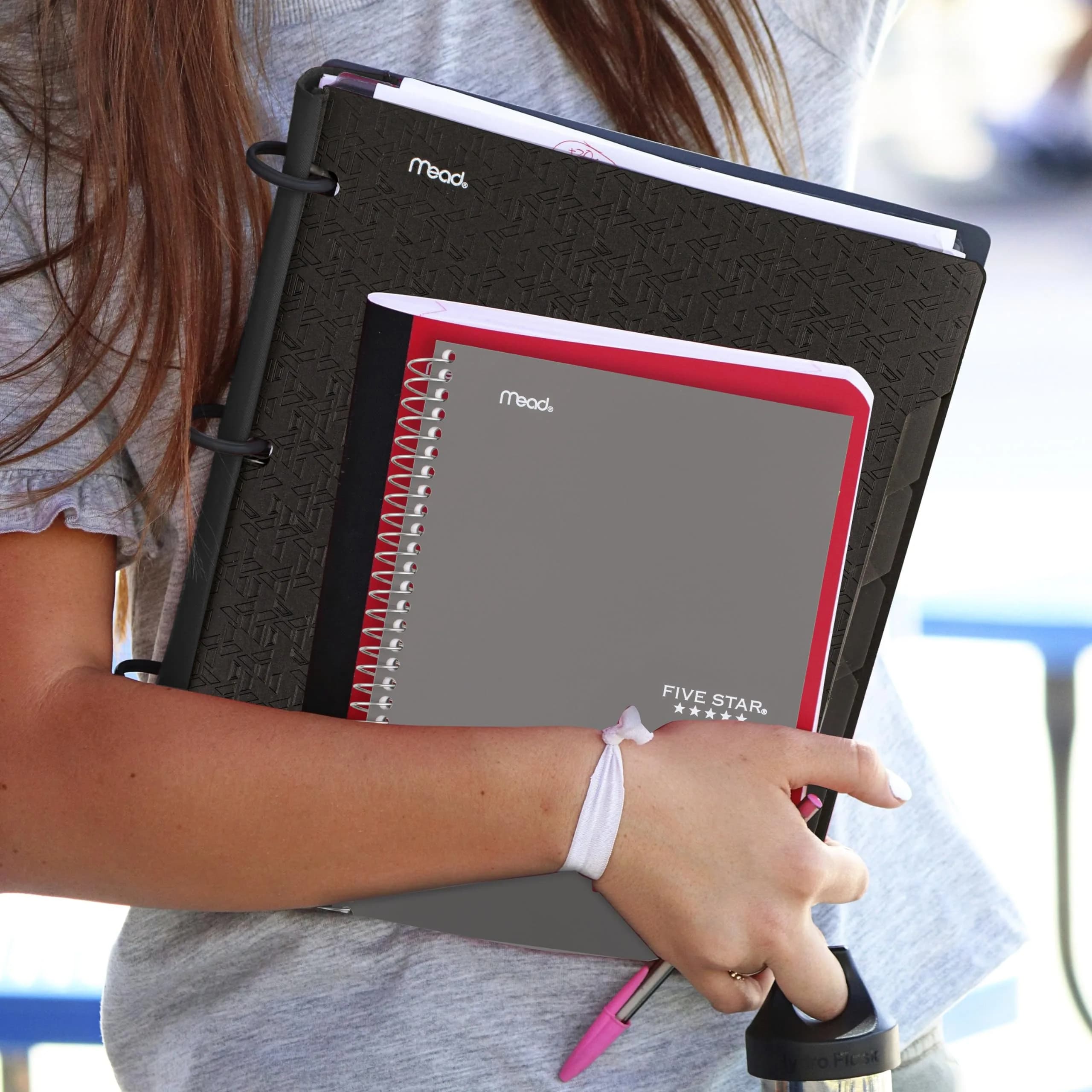 Five Star Spiral Notebook, 2 Subject, College Ruled, 6" x 9-1/2", 80 Sheets, Water Resistant Cover, Gray - view 7