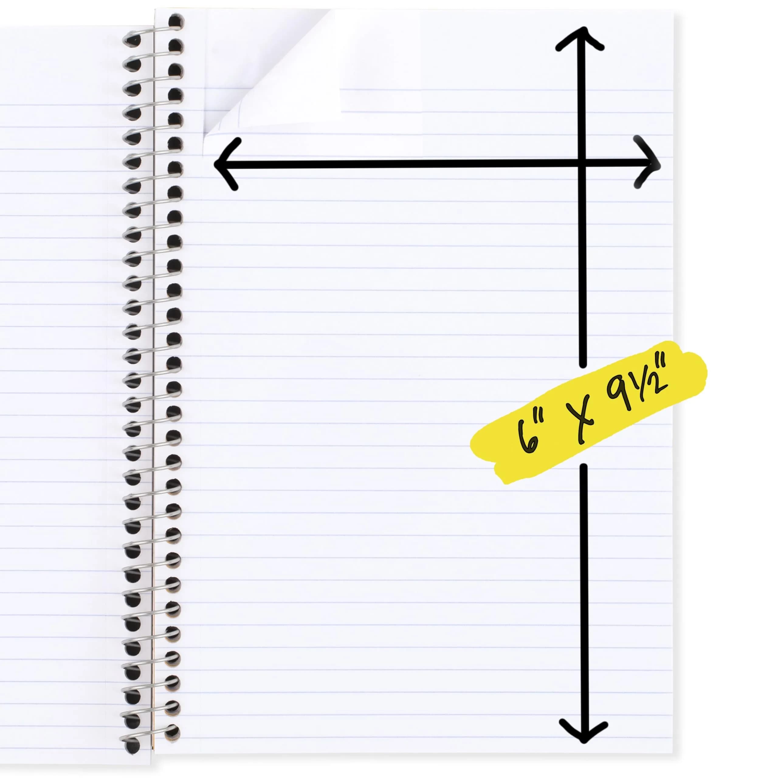 Five Star Spiral Notebook, 2 Subject, College Ruled, 6" x 9-1/2", 80 Sheets, Water Resistant Cover, Gray - view 9