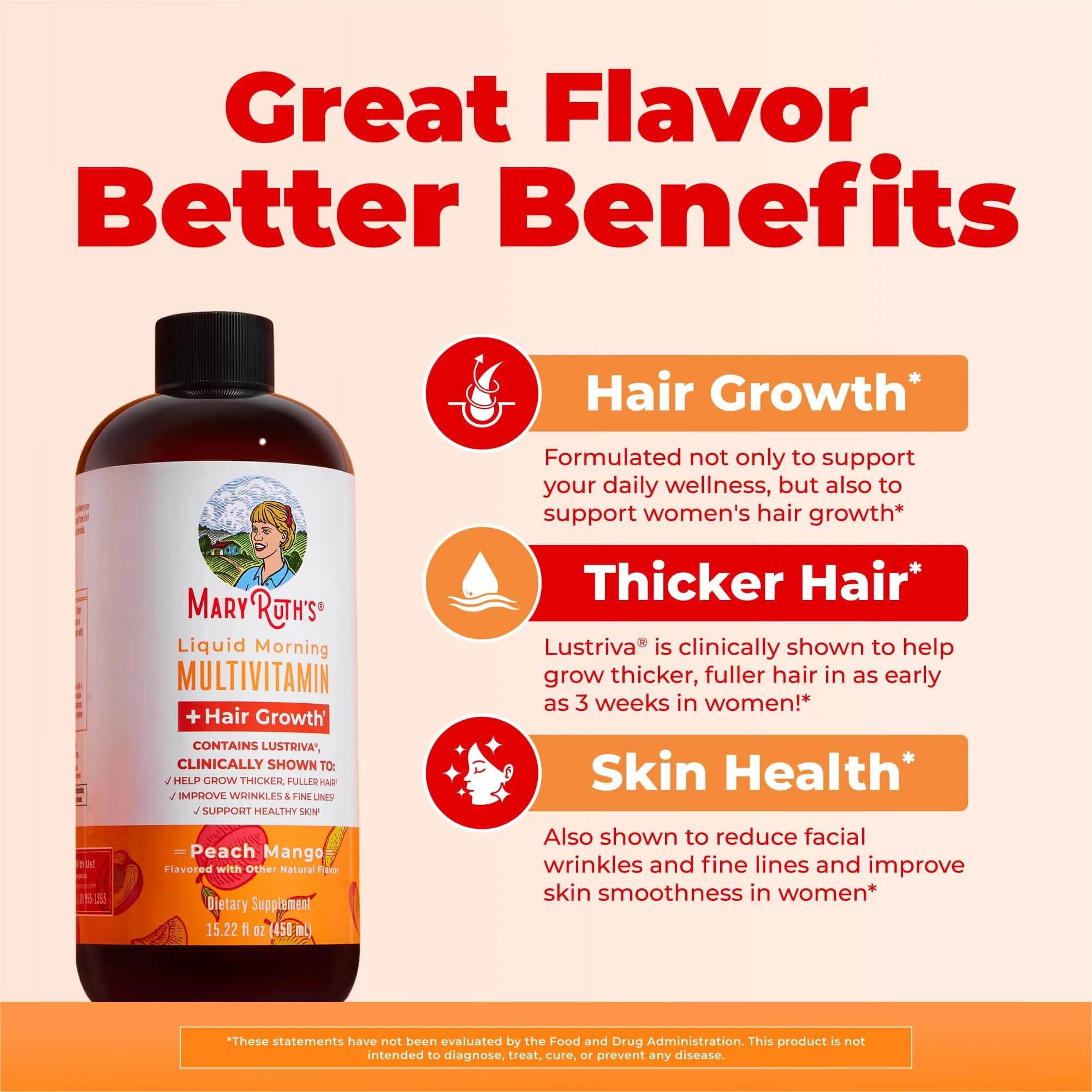 MARYRUTH'S Liquid Multivitamin + Hair Growth 440ml (15.22 Fl Oz) | Clinically Thicker Hair & Skin Support - view 4