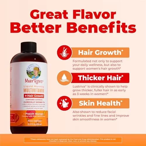 MARYRUTH'S Liquid Multivitamin + Hair Growth 440ml (15.22 Fl Oz) | Clinically Thicker Hair & Skin Support thumbnail 4