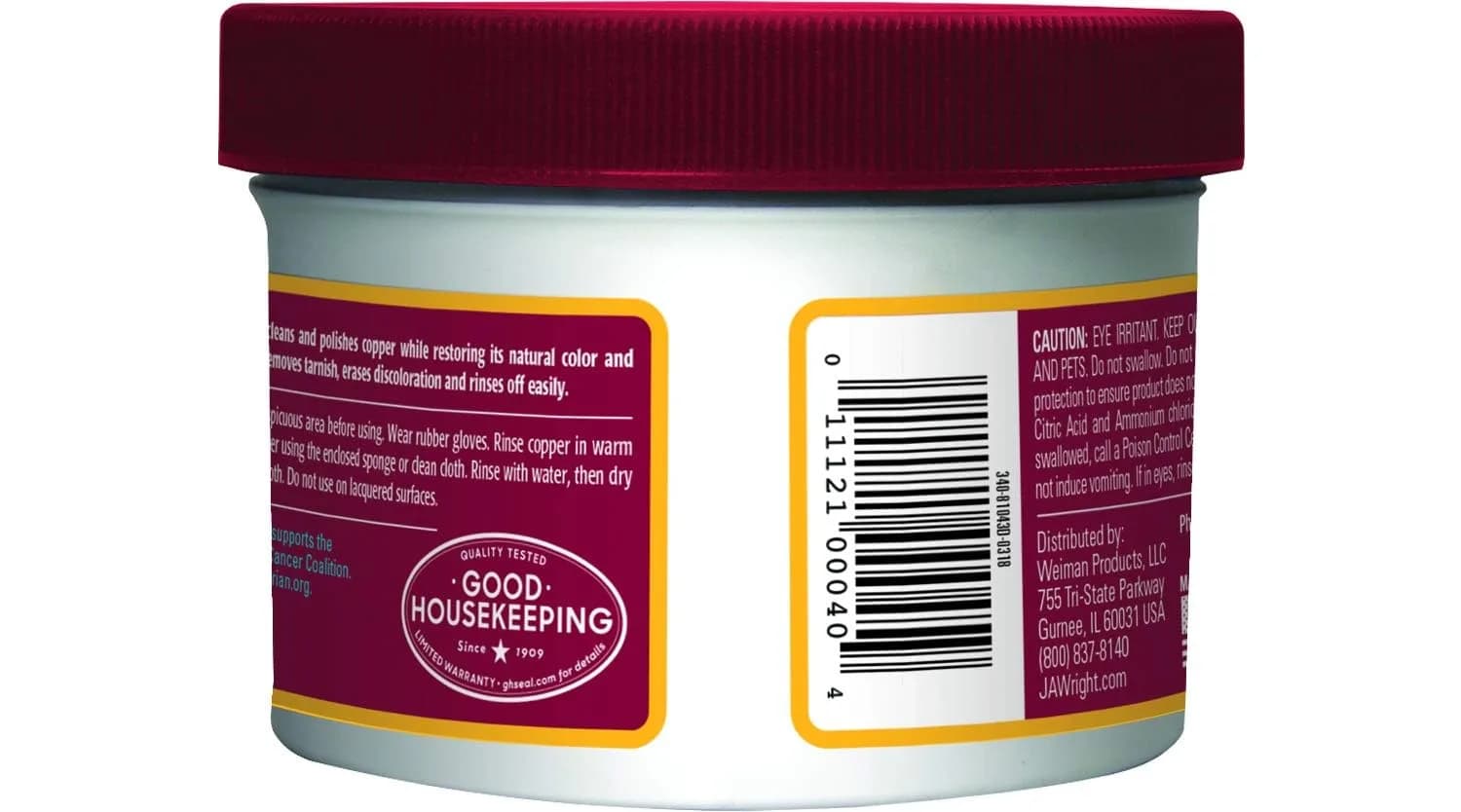 Wright's Copper & Brass Cream Cleaner - 8oz Pack of 2 | Gentle Tarnish Removal - view 2