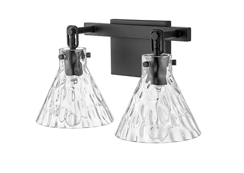 ML Lighting Barlon Collection 2 Light Vanity Matte Black | Modern Bathroom Fixture thumbnail 4