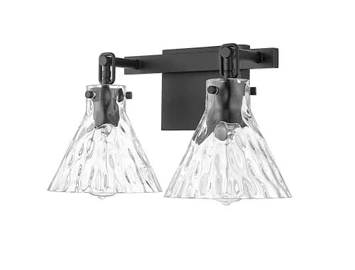 ML Lighting Barlon Collection 2 Light Vanity Matte Black | Modern Bathroom Fixture thumbnail 2