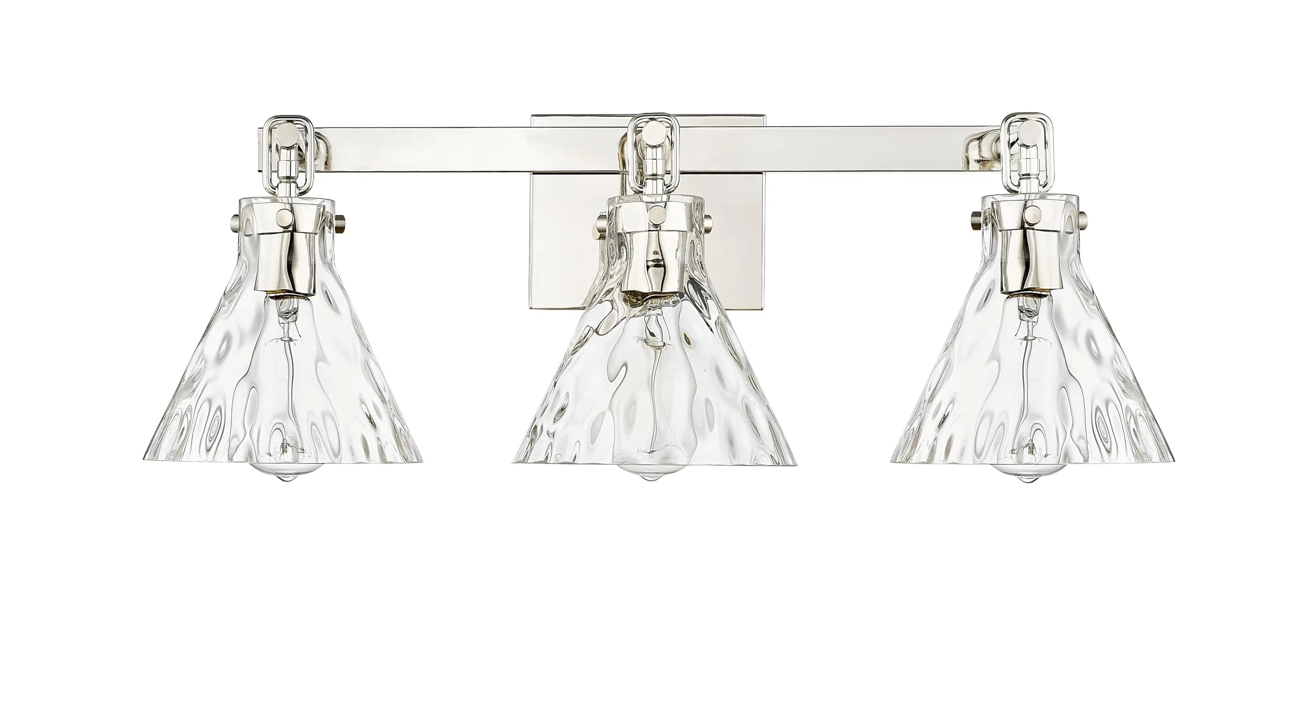ML Lighting Barlon Collection 3 Light Vanity Polished Nickel 3 Light | Modern Bathroom Fixture — Polished Nickel / Three Light Vanity