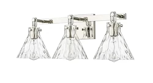 ML Lighting Barlon Collection 3 Light Vanity Polished Nickel 3 Light | Modern Bathroom Fixture thumbnail 2