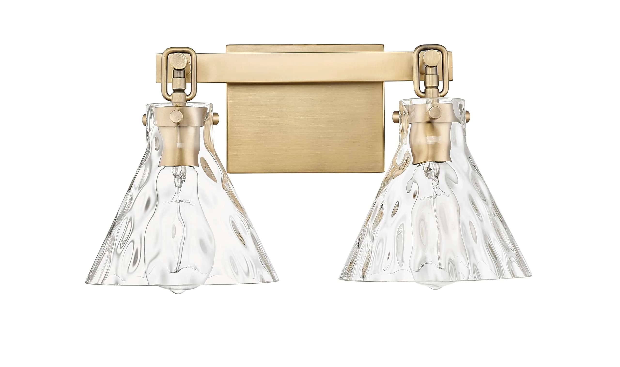 ML Lighting Barlon Collection 3 Light Vanity Polished Nickel 3 Light | Modern Bathroom Fixture — Vintage Brass / Two Light Vanity