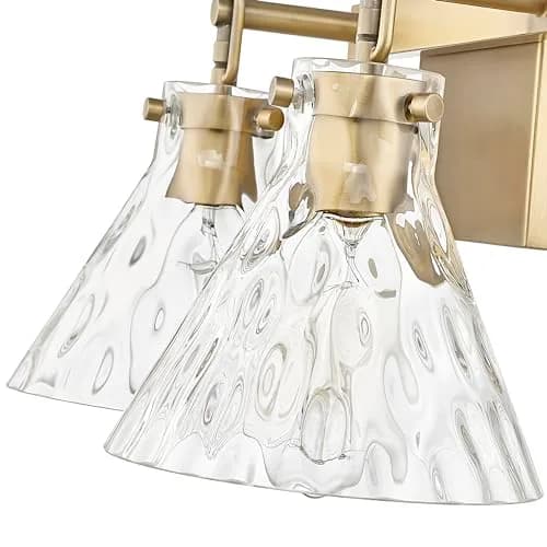 ML Lighting Barlon Collection 2 Light Vanity Vintage Brass Finish 16.25in x 9in | Elegant Bathroom Lighting thumbnail 5