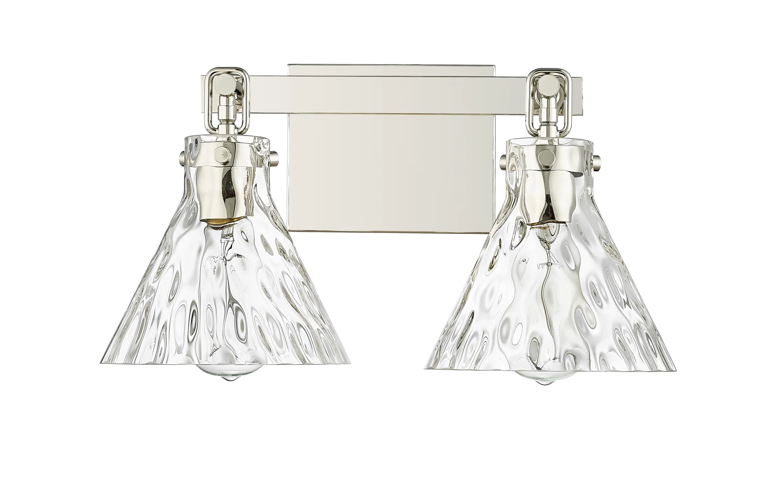 ML Lighting Barlon Collection 2 Light Vanity in Polished Nickel | Modern Farmhouse Style
