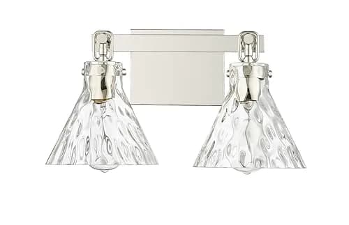 ML Lighting Barlon Collection 2 Light Vanity in Polished Nickel | Modern Farmhouse Style thumbnail 1