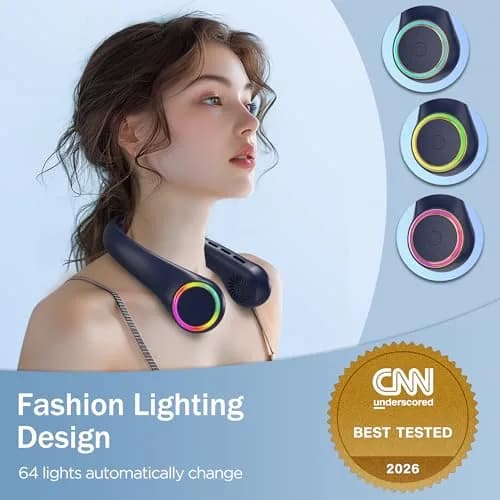 GULAKI Neck Fan Portable Fan with 5-17H Lifespan 4000mAh | Hands-Free Summer Cooling thumbnail 4