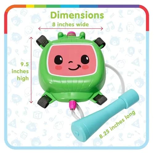 Little Kids Cocomelon Water Backpack Water Toy, Outdoor Water Blaster for Kids | Holds 33oz, Blasts 30ft, Adjustable Straps thumbnail 6