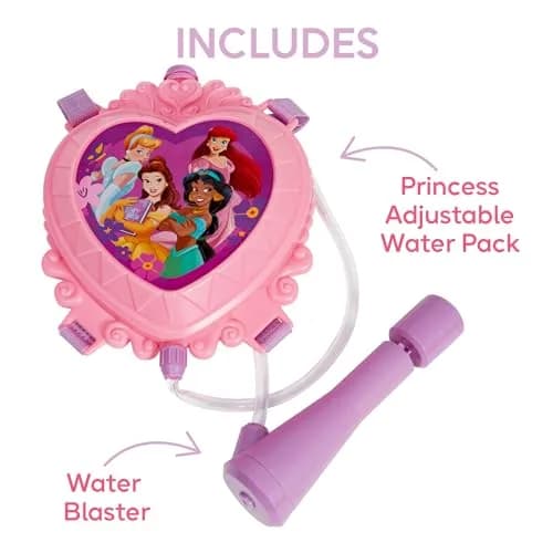 Little Kids Disney Princess Water Backpack Water Toy | Outdoor Water Blaster for Kids, 33oz Capacity, Adjustable Straps thumbnail 2