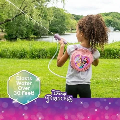 Little Kids Disney Princess Water Backpack Water Toy | Outdoor Water Blaster for Kids, 33oz Capacity, Adjustable Straps thumbnail 3
