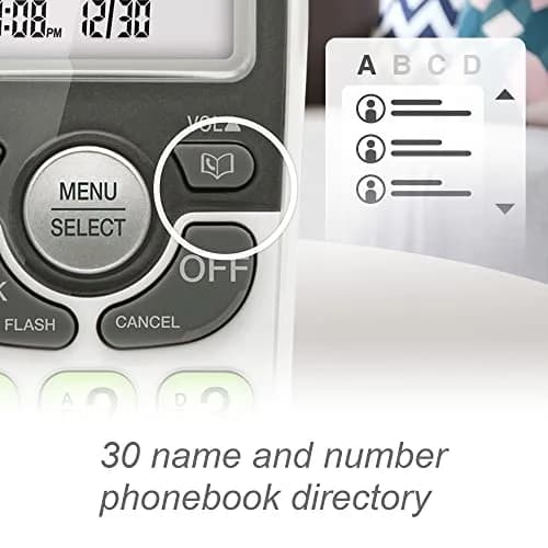 VTech VG134 DECT 6.0 Cordless Phone with Answering System, Caller ID & Speakerphone | 1000 ft Range thumbnail 7