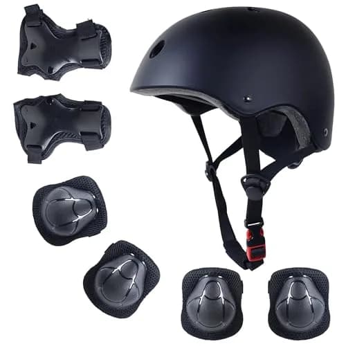 RoyalBaby Kids Helmet and Pads Set for Kids 3-5 Years | Adjustable Safety Gear with Ventilation thumbnail 1