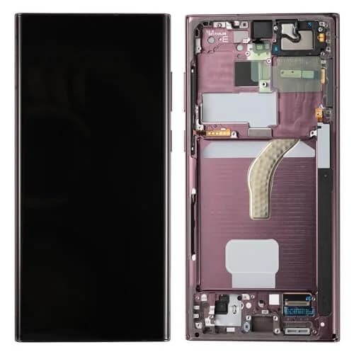 Yondista Samsung Galaxy S22 Ultra 5G Screen Replacement 6.8" AMOLED SM-G908a, SM-S908u, SM-S908w LCD Display Touch Digitizer Assembly with Tools (Burgundy with Frame) thumbnail 3