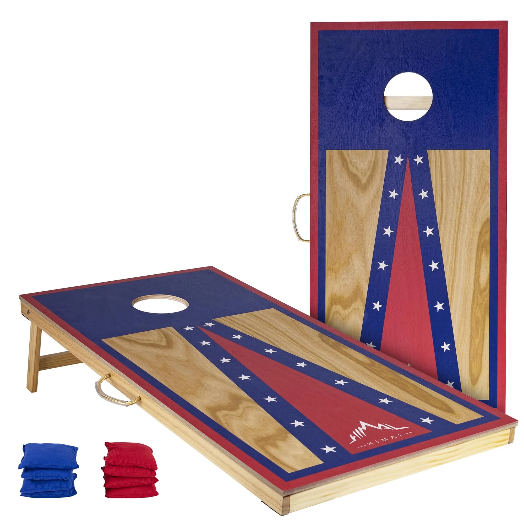 Himal Cornhole Board Set, 4 ft x 2 ft Regulation with 8 Toss Bags | Outdoor Game for Parties & BBQs