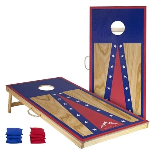 Himal Cornhole Board Set, 4 ft x 2 ft Regulation with 8 Toss Bags | Outdoor Game for Parties & BBQs thumbnail 1