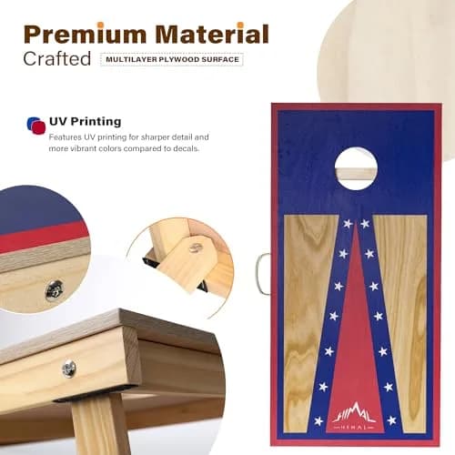 Himal Cornhole Board Set, 4 ft x 2 ft Regulation with 8 Toss Bags | Outdoor Game for Parties & BBQs thumbnail 5