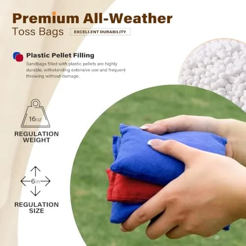 Himal Cornhole Board Set, 4 ft x 2 ft Regulation with 8 Toss Bags | Outdoor Game for Parties & BBQs thumbnail 6