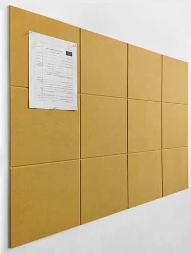 DECORITA Felt Wall Tiles Pinboard 12-Pack Mustard | Seamless, Dust-Free Alternative to Cork Boards thumbnail 1