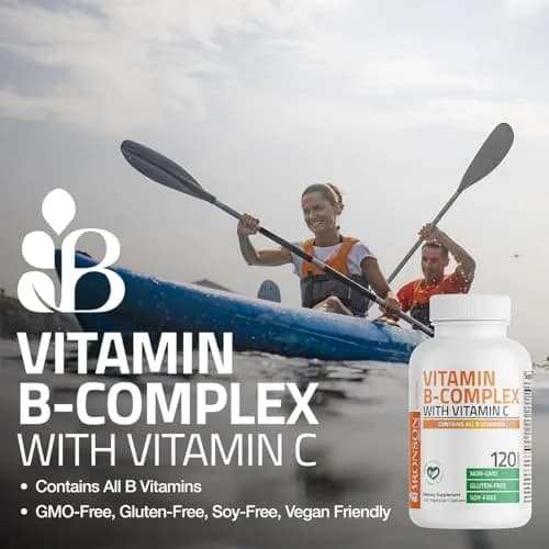 Bronson Vitamin B Complex with Vitamin C Vegetarian Capsules, 360 Count | Supports Energy & Immunity thumbnail 3