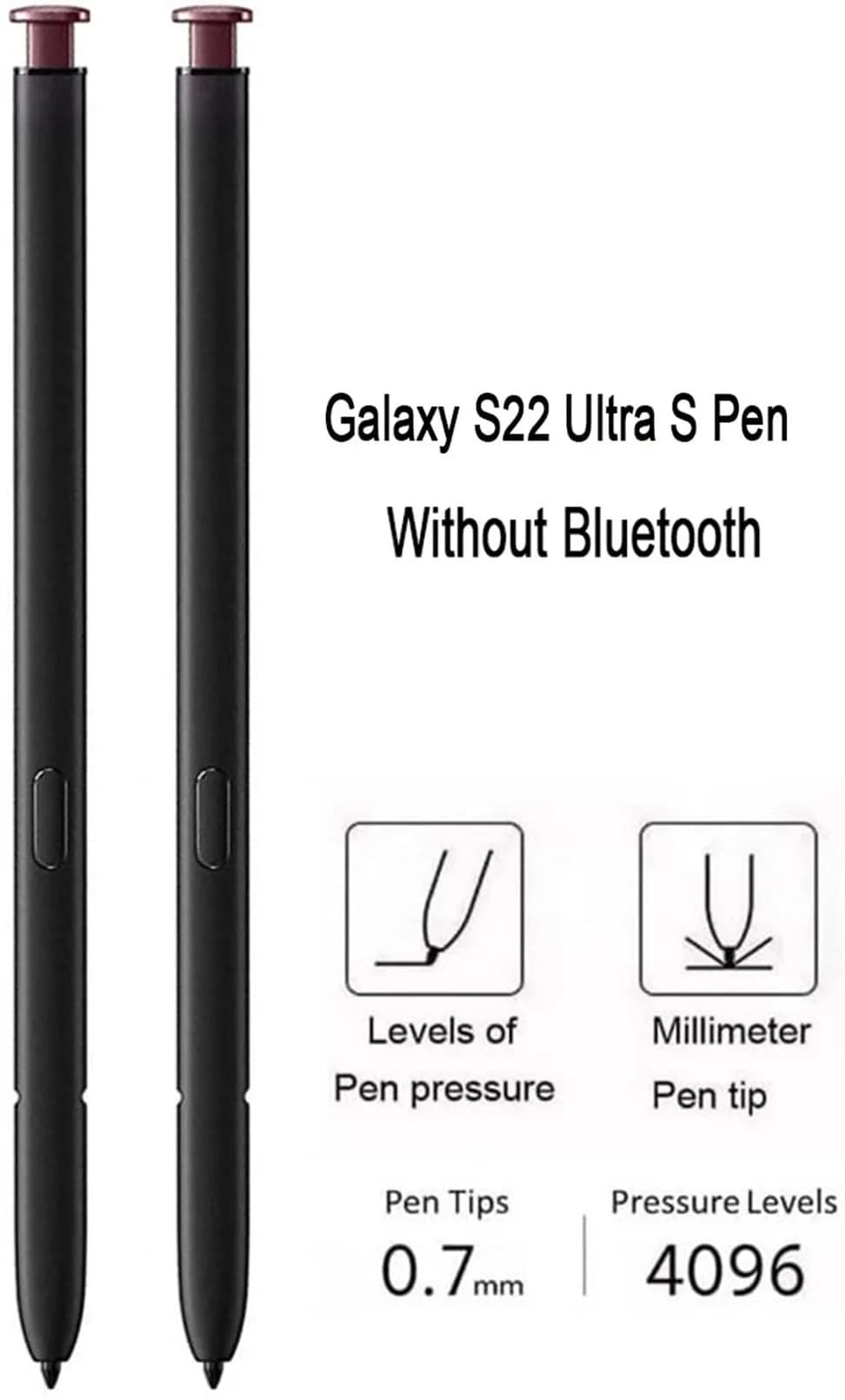Befzygwk Burgundy Stylus Pen 2-Pack for Samsung Galaxy S22 Ultra 5G | 0.7mm Fine Tip - view 4