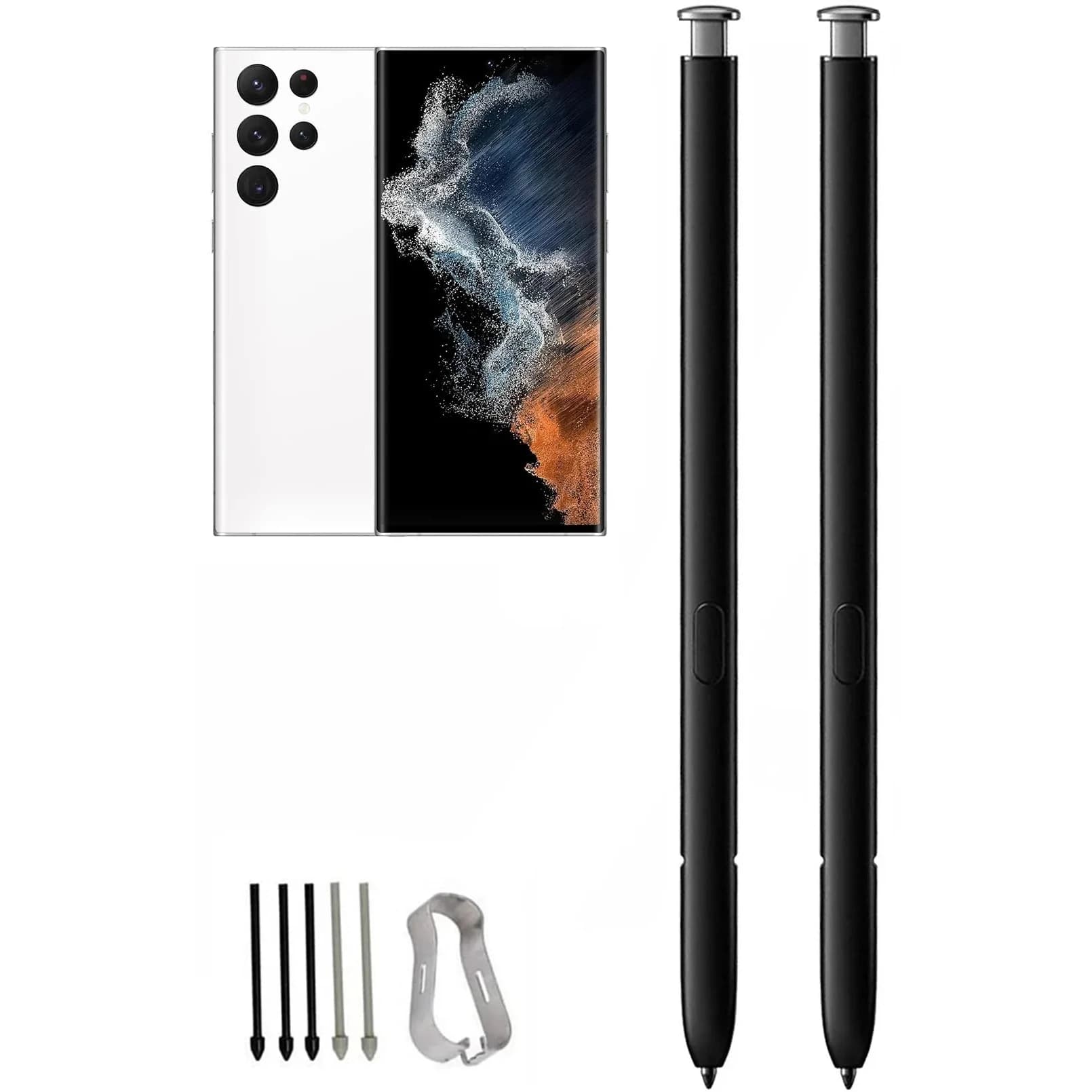 Befzygwk Replacement S Pen for Samsung Galaxy S22 Ultra 5G (2-Pack, White) | 4096 Pressure Levels — White*2