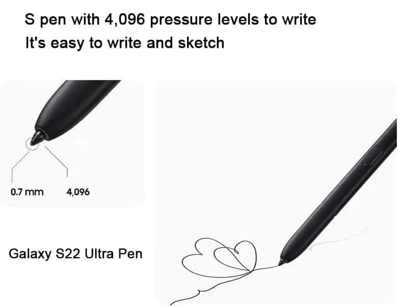 Befzygwk White Stylus Pen 2-Pack for Samsung Galaxy S22 Ultra 5G | 0.7mm Fine Tip, 4096 Pressure Levels - view 2