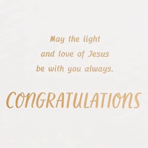 American Greetings First Communion Card (Blessing of the Lord) 17cm (6.75 in) x 11.7cm (4.625 in) | Religious Icons & Gold Foils thumbnail 3