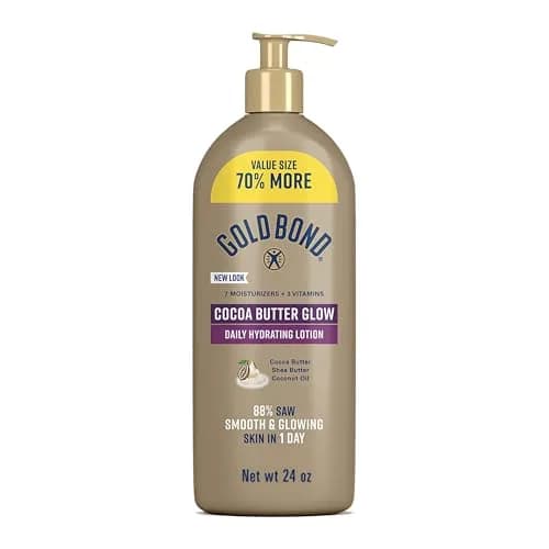 Gold Bond Cocoa Butter Glow Daily Hydrating Lotion 709ml (24 oz) | Exfoliates & Hydrates for Dry Skin thumbnail 1