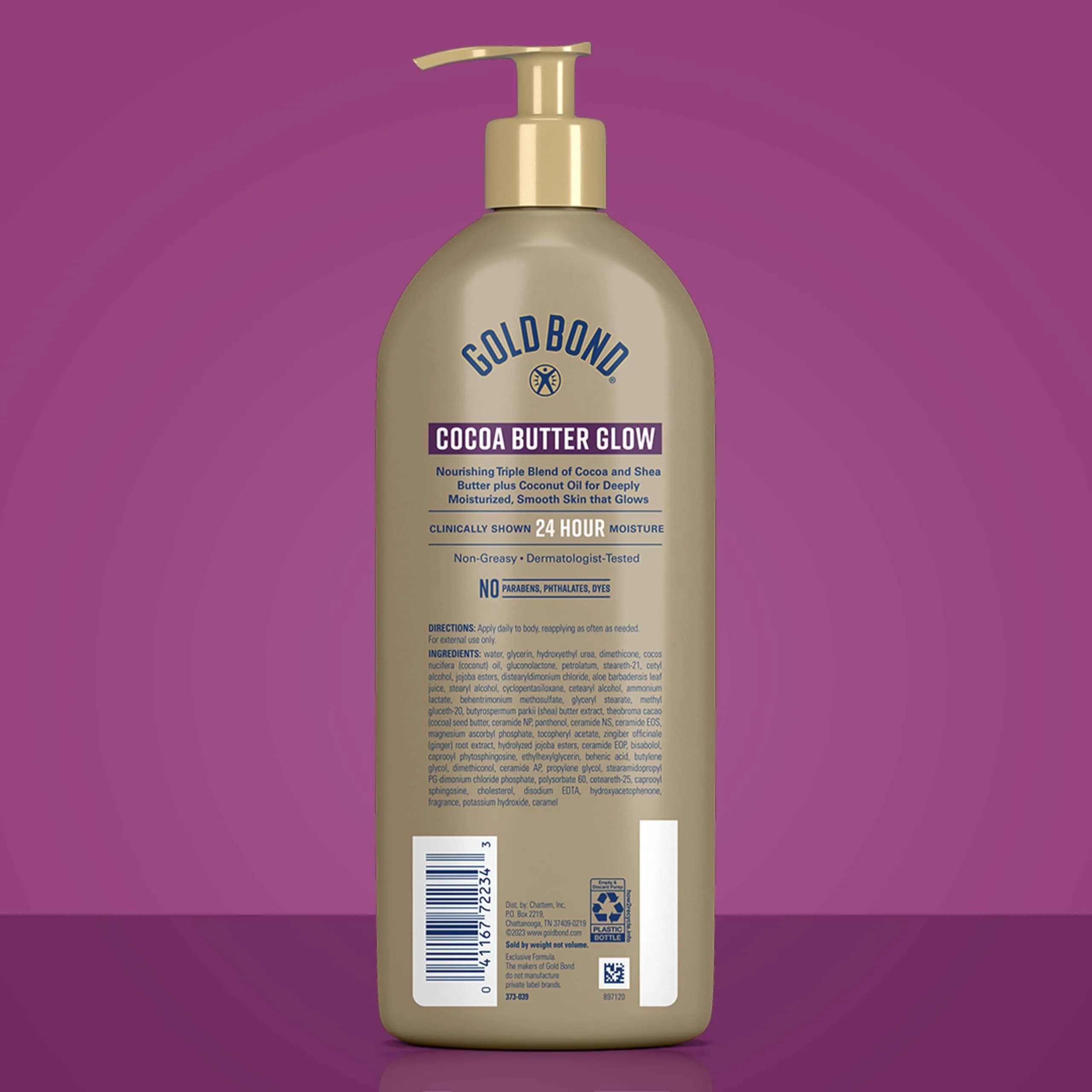 Gold Bond Cocoa Butter Glow Daily Hydrating Lotion 709ml (24 oz) | Exfoliates & Hydrates for Dry Skin - view 3