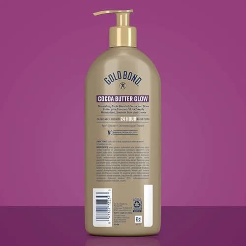 Gold Bond Cocoa Butter Glow Daily Hydrating Lotion 709ml (24 oz) | Exfoliates & Hydrates for Dry Skin thumbnail 3