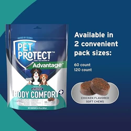 Pet Protect Body Comfort+ Supplement for Dogs, Chicken Flavor, 120ct | Supports Inflammation & Muscle Health thumbnail 5