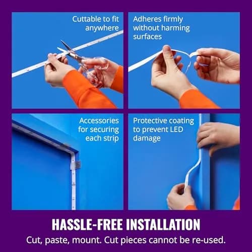 WiZ Connected RGBIC LED Light Strip 10m (32.8 ft) | Flowing Multicolor, App & Voice Control thumbnail 5