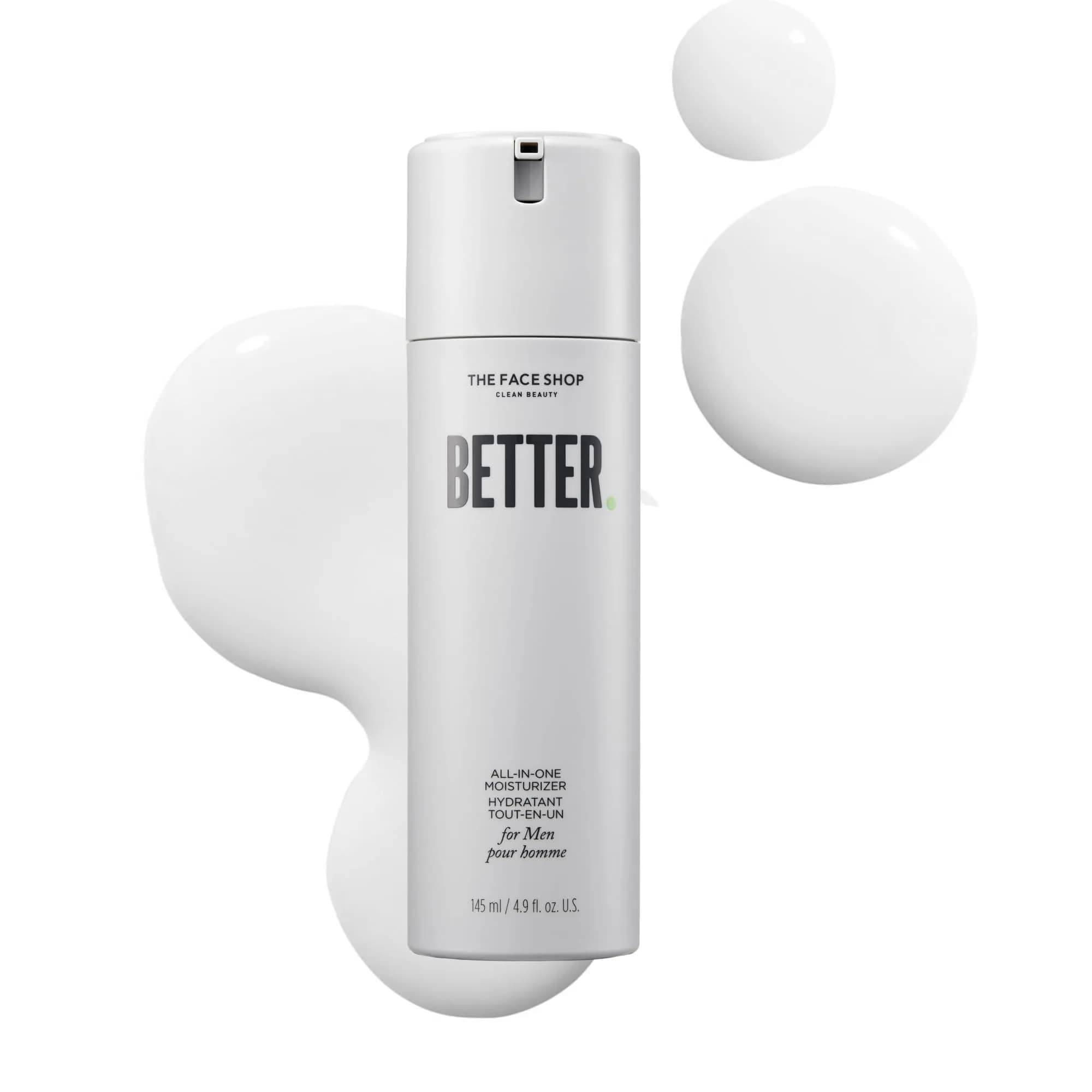 The Face Shop Better All-in-one Men Daily Face Moisturizer 4.9 Fl Oz | Hydrates & Soothes Post-Shave — White