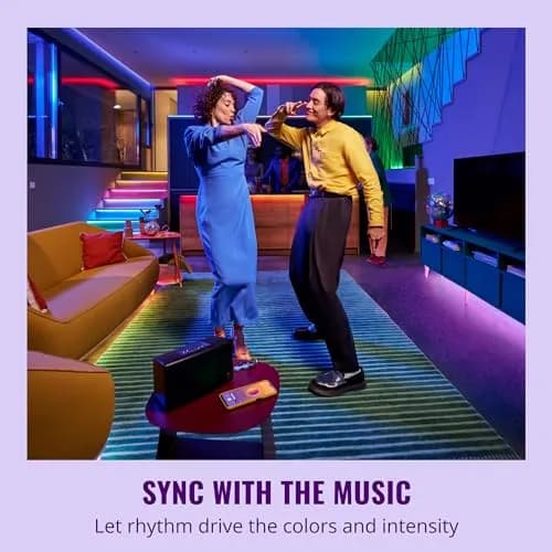 WiZ Connected Smart LED Light Strip 15.24m (50ft) | Full Color RGB, App & Voice Control, Sunset/Sunrise Automation thumbnail 7