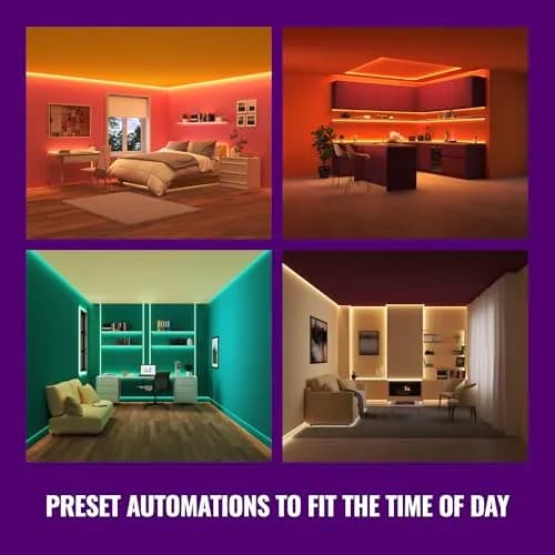 WiZ Connected Smart LED Light Strip 15.24m (50ft) | Full Color RGB, App & Voice Control, Sunset/Sunrise Automation thumbnail 3