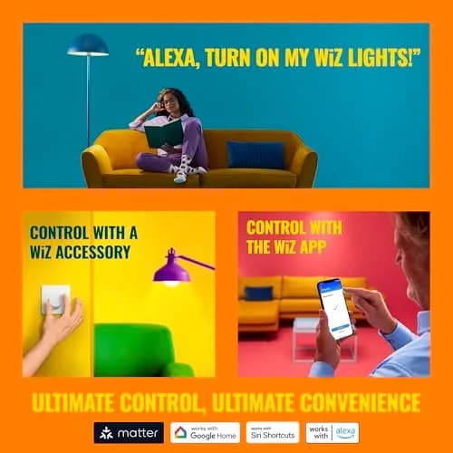 WiZ Connected Smart LED Light Strip 30.48m (100 ft) | Full Color RGB, Sunset to Sunrise Automation thumbnail 7