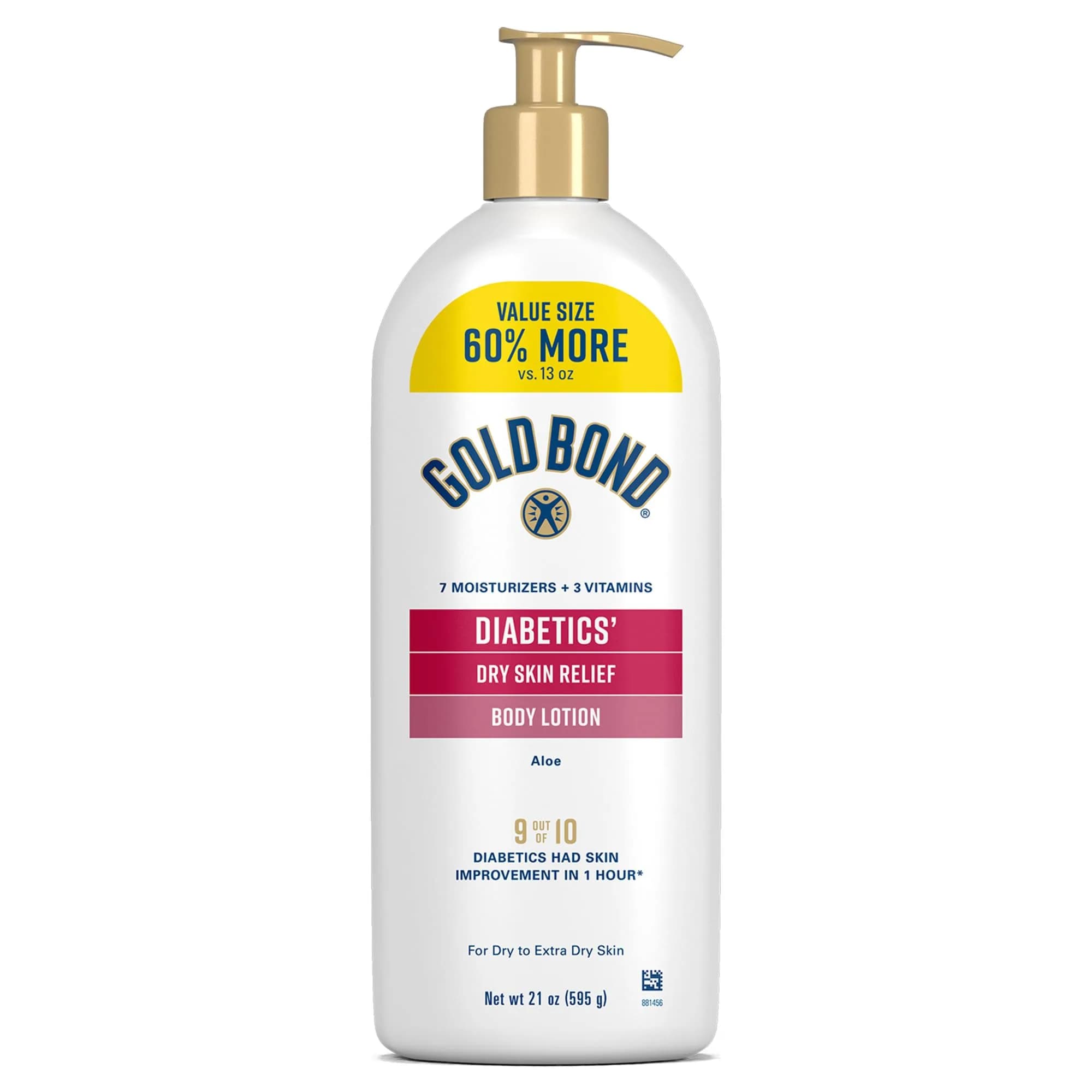 Gold Bond Diabetics' Dry Skin Relief Lotion 21 Oz (621 ml) | Dermatologist Tested for Dry Skin - main product image