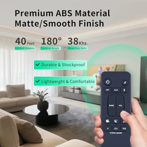 WDZP Replacement Remote Control for Polk Audio Signa S2 Sound Bar | Infrared, 12m Range thumbnail 5