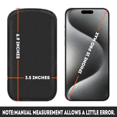 bvya Neoprene Cell Phone Sleeve for iPhone 15 Pro Max/14 Pro Max | Shock Absorb & Dust Protection thumbnail 2