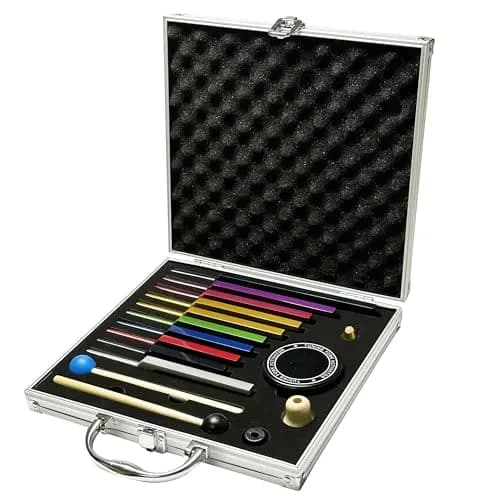 TENFLY Solfeggio Tuning Forks Set - 10 Frequencies, 1.8 lb (0.82 kg) | Medical-Grade Aluminum Alloy thumbnail 1