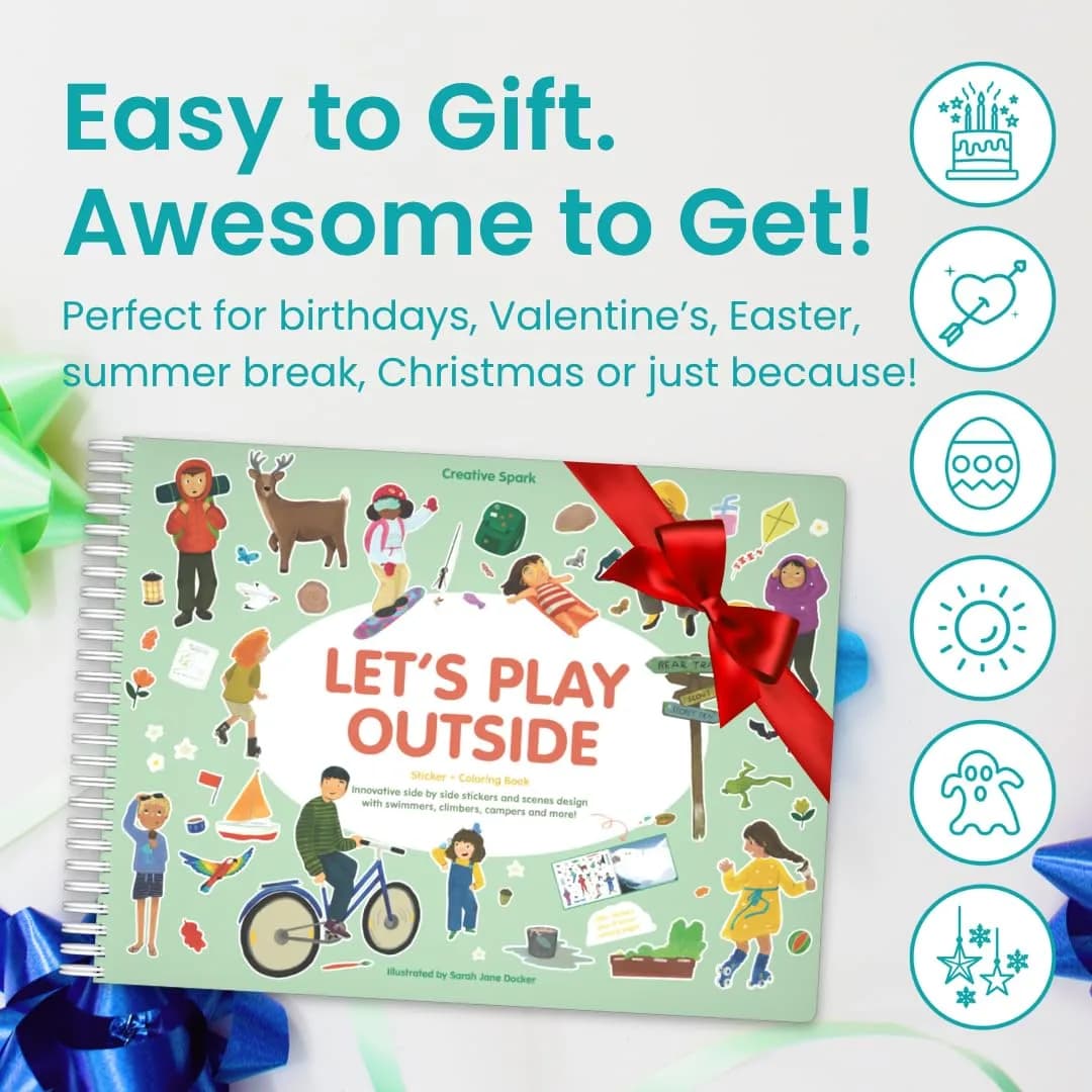 CUPKIN Let's Play Outside Sticker Book for Toddlers Ages 2-8 | 500+ Stickers & 12 Coloring Pages - view 8