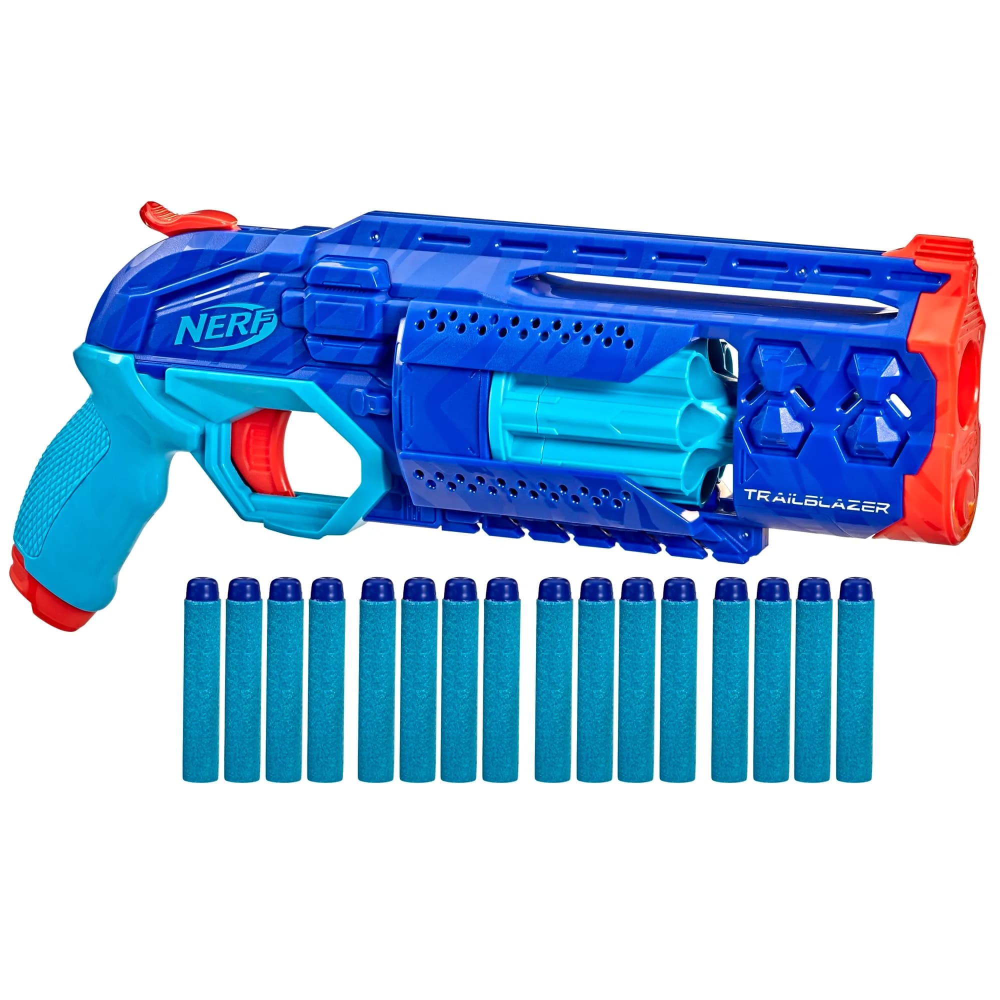 Nerf Elite 2.0 Trailblazer RD-8 Blaster Wild Edition 16 Darts | Hammer Action Priming — Blue