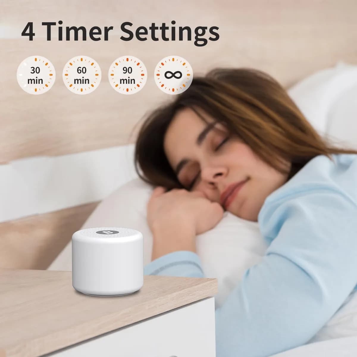 BodyHush Mini Portable White Noise Machine | 30 Sounds, 32 Volume Levels, Rechargeable, 22-Hour Battery - view 3