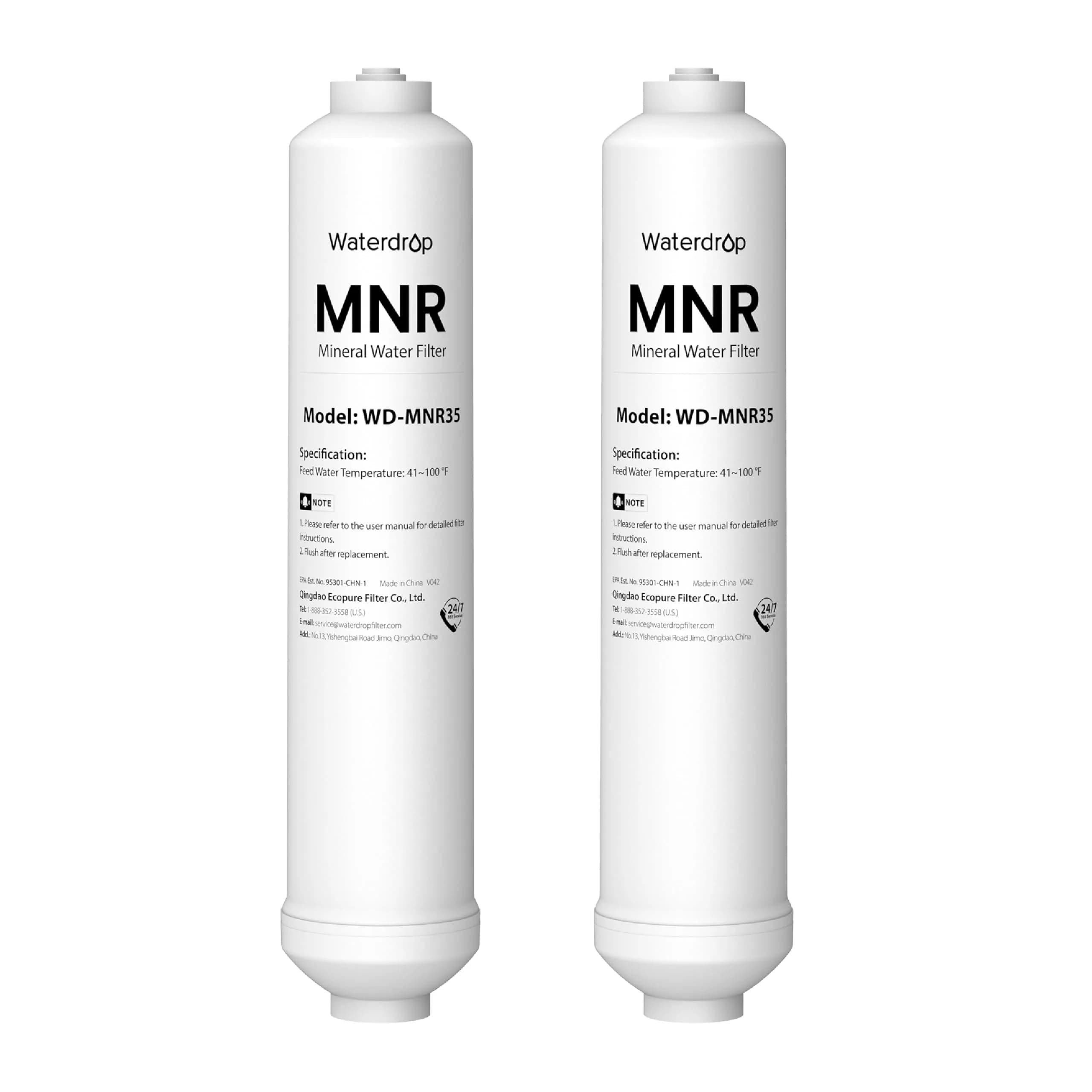 Waterdrop MNR35 Remineralization Filter 15.6 cm (6.14 in) | Restores Essential Minerals for RO Systems — White