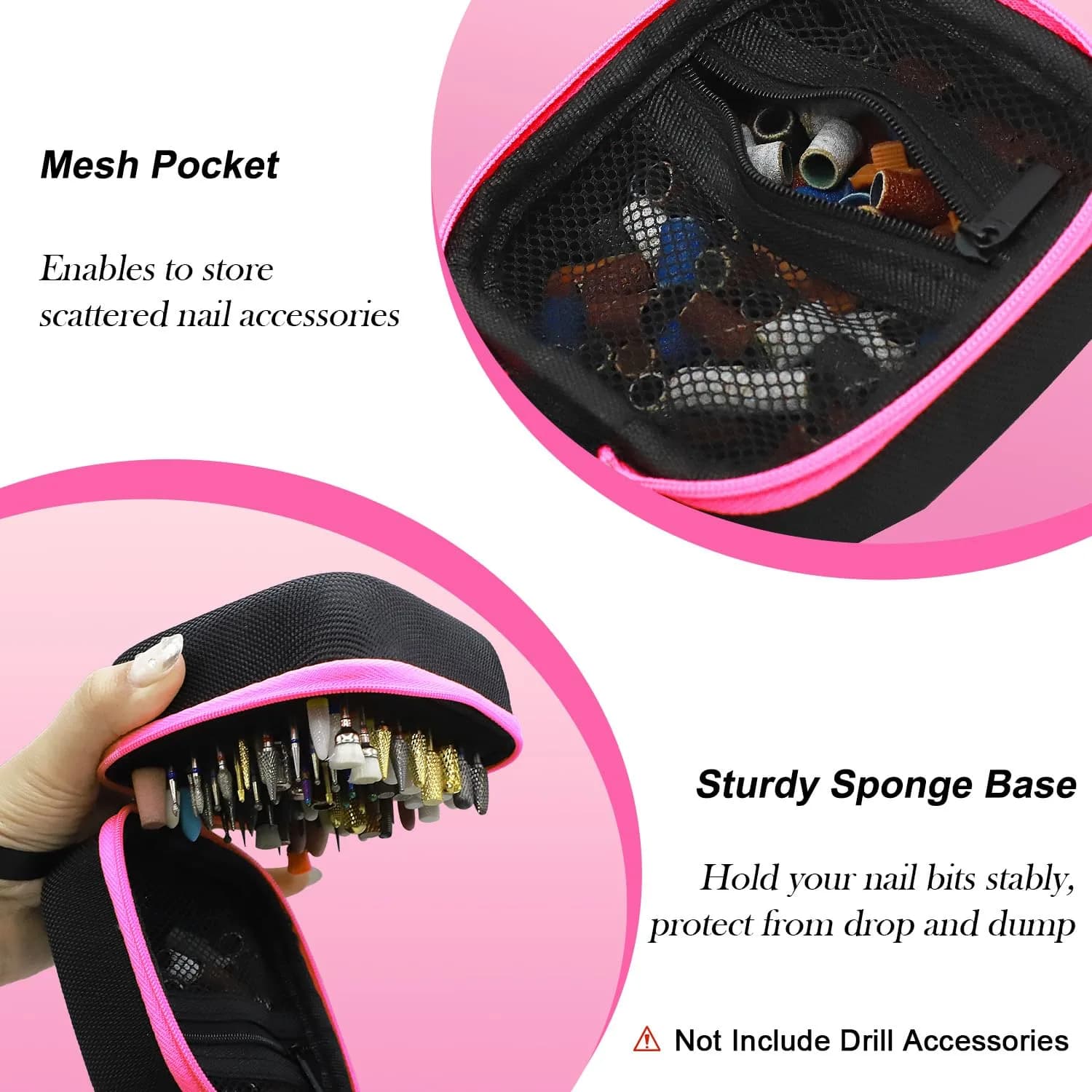 Thowapou 81-Hole Nail Drill Bit Holder Case | Dustproof Portable Organizer for Nail Techs - view 4